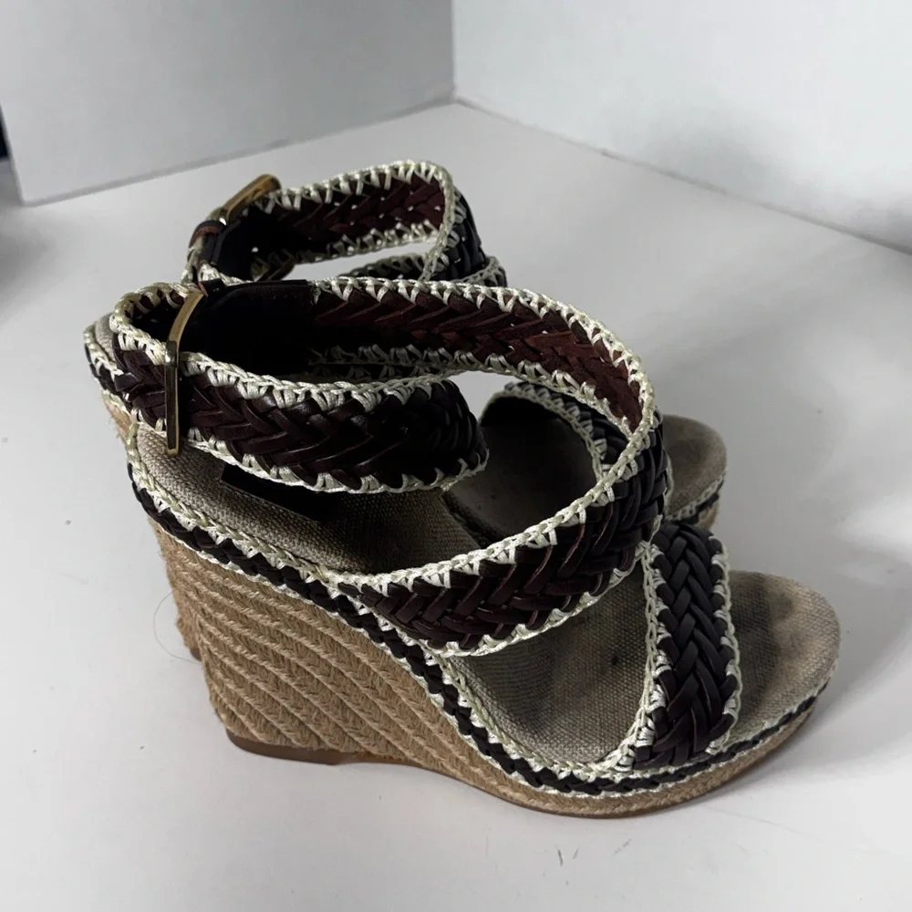 Tory Burch Lilah Wedge Sandals size 35 made in Spain